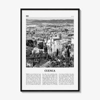 Cuenca Print Black and White Spain, Cuenca Wall Art, Cuenca Poster, Cuenca Photo, Cuenca Wall Décor, Spain, Castilla-La Mancha, España