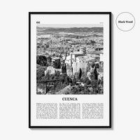 Cuenca Print Black and White Spain, Cuenca Wall Art, Cuenca Poster, Cuenca Photo, Cuenca Wall Décor, Spain, Castilla-La Mancha, España