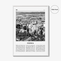Cuenca Print Black and White Spain, Cuenca Wall Art, Cuenca Poster, Cuenca Photo, Cuenca Wall Décor, Spain, Castilla-La Mancha, España