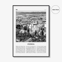 Cuenca Print Black and White Spain, Cuenca Wall Art, Cuenca Poster, Cuenca Photo, Cuenca Wall Décor, Spain, Castilla-La Mancha, España
