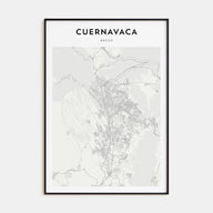 Cuernavaca Map Portrait Poster