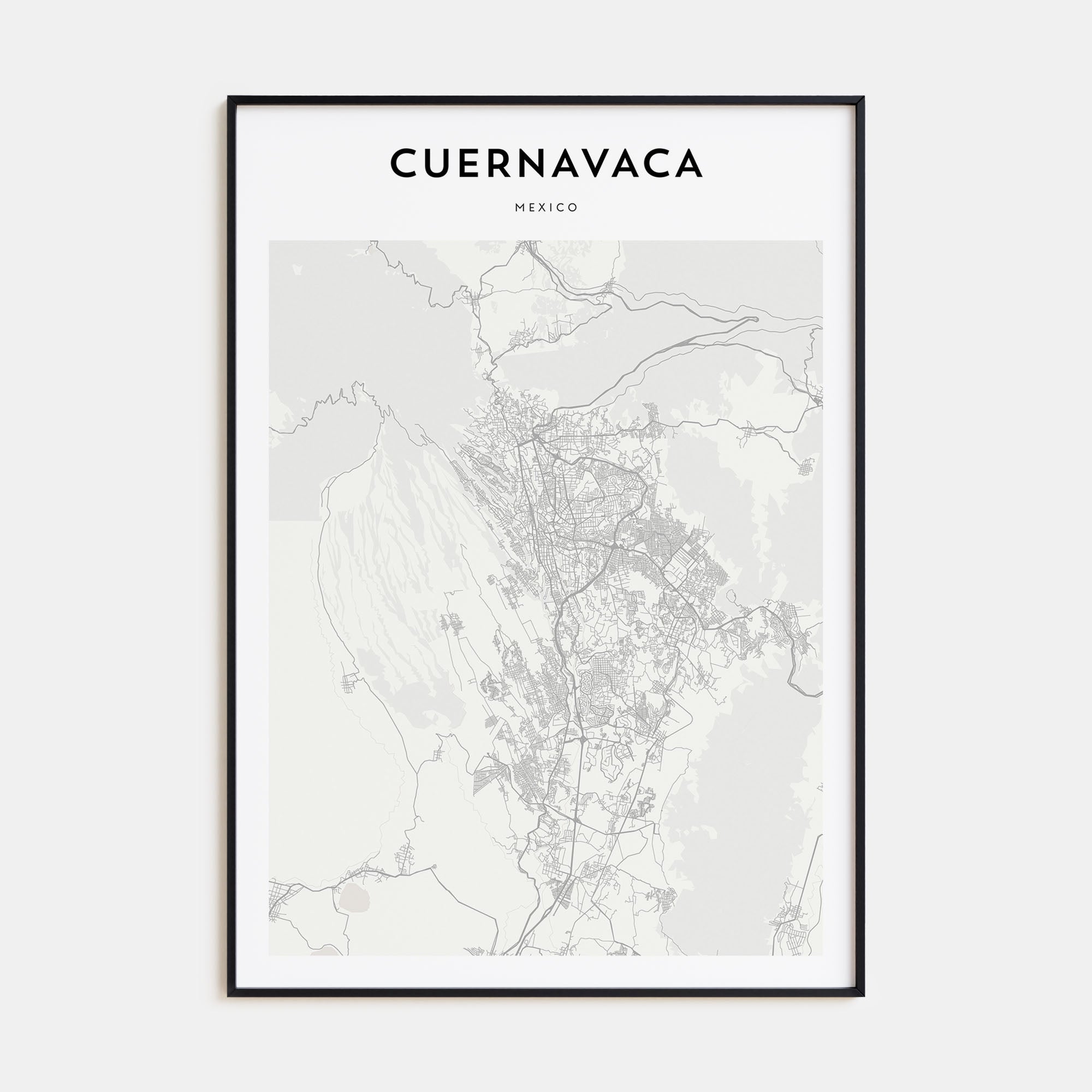 Cuernavaca Map Portrait Poster