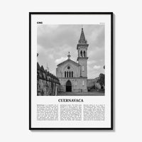 Cuernavaca Print Black and White, Cuernavaca Wall Art, Cuernavaca Poster, Cuernavaca Photo, Cuernavaca Wall Décor, Cuernavaca Map, Mexico