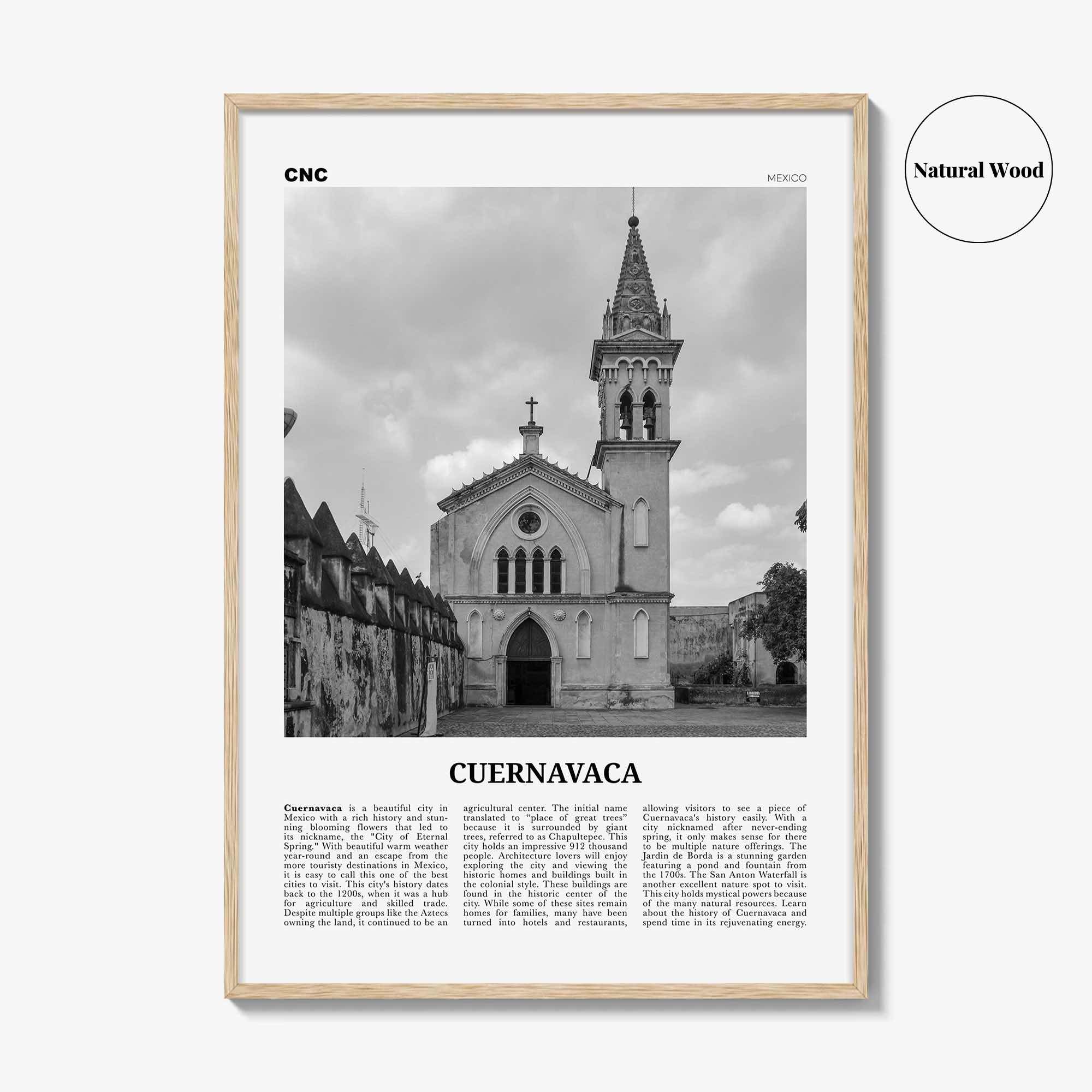 Cuernavaca Print Black and White, Cuernavaca Wall Art, Cuernavaca Poster, Cuernavaca Photo, Cuernavaca Wall Décor, Cuernavaca Map, Mexico