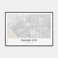 Culver City Map Landscape Poster