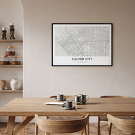 Culver City Map Landscape Poster