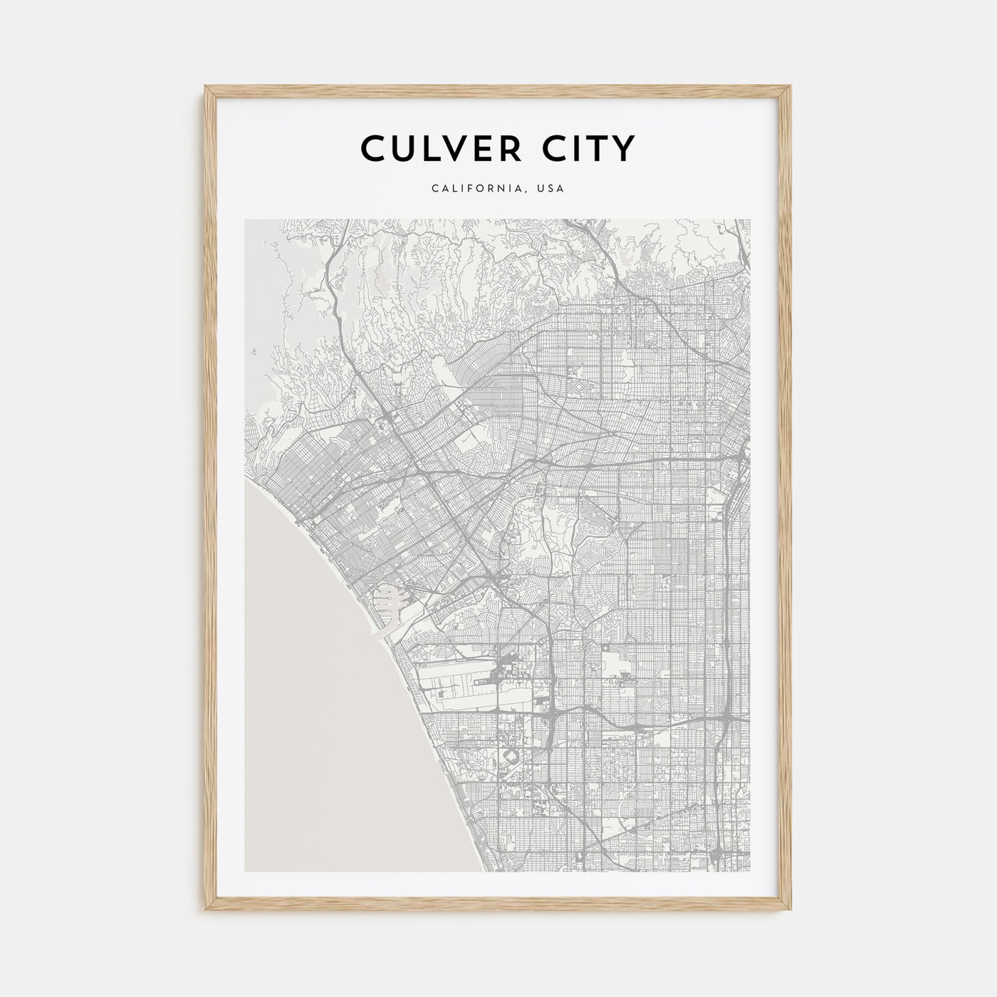 Culver City Map Portrait Poster