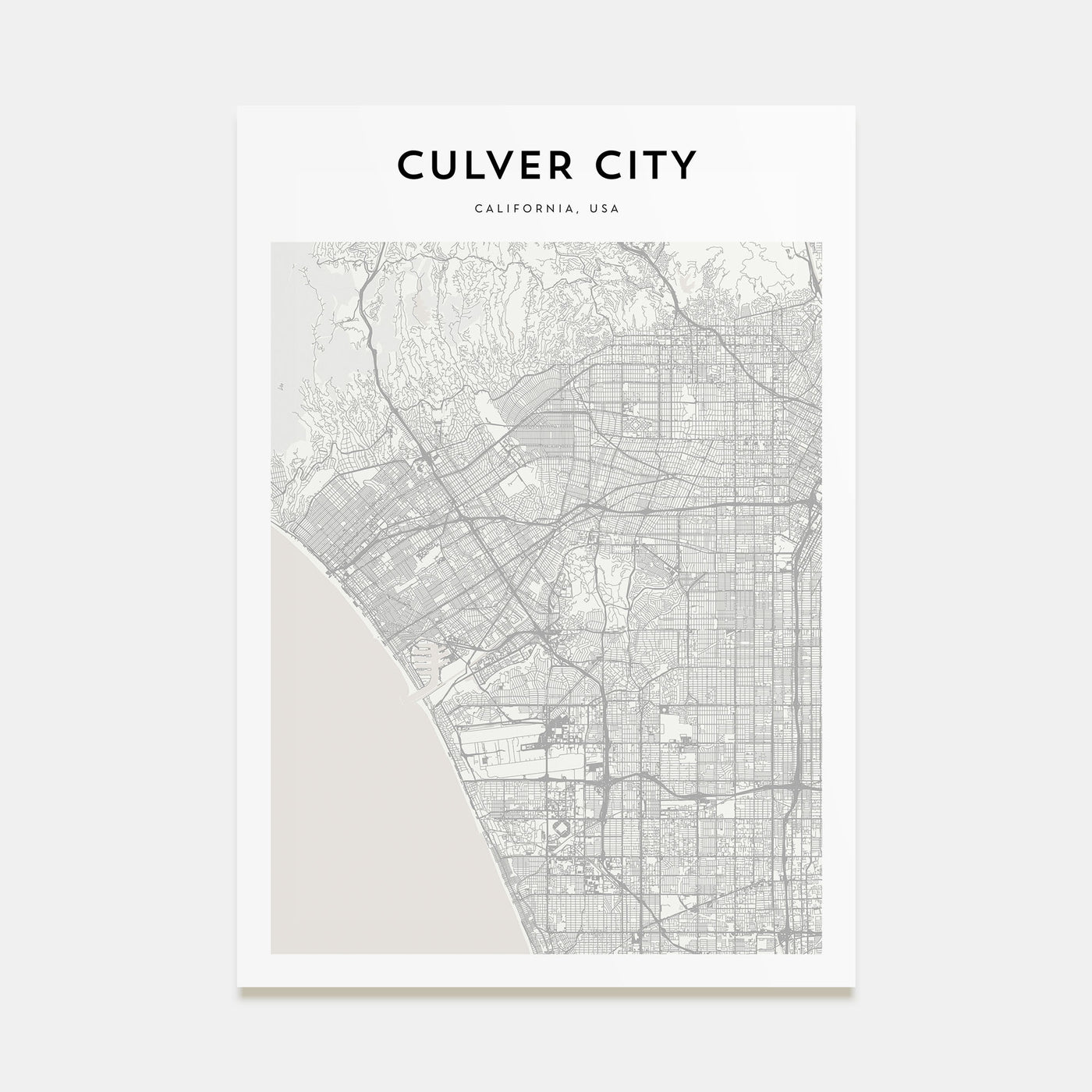 Culver City Map Portrait Poster