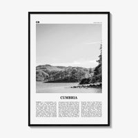 Cumbria Print Black and White, Cumbria Wall Art, Cumbria Poster, Cumbria Photo, Cumbria Map, England, UK, United Kingdom