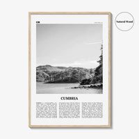 Cumbria Print Black and White, Cumbria Wall Art, Cumbria Poster, Cumbria Photo, Cumbria Map, England, UK, United Kingdom