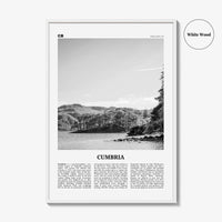 Cumbria Print Black and White, Cumbria Wall Art, Cumbria Poster, Cumbria Photo, Cumbria Map, England, UK, United Kingdom