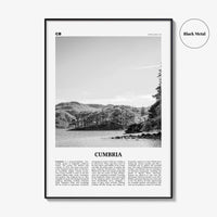 Cumbria Print Black and White, Cumbria Wall Art, Cumbria Poster, Cumbria Photo, Cumbria Map, England, UK, United Kingdom