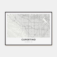 Cupertino Map Landscape Poster