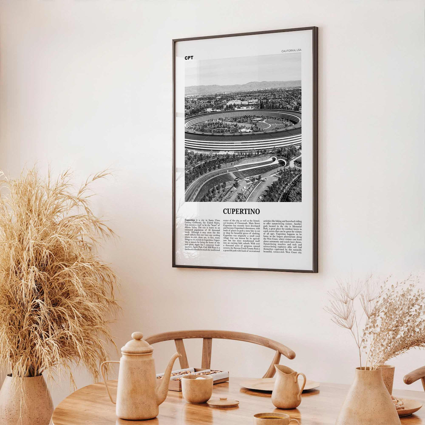 Cupertino Print Black and White, Cupertino Wall Art, Cupertino Poster, Cupertino Photo, Cupertino Wall Decor, California, USA, United States