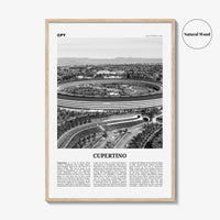 Cupertino Print Black and White, Cupertino Wall Art, Cupertino Poster, Cupertino Photo, Cupertino Wall Decor, California, USA, United States