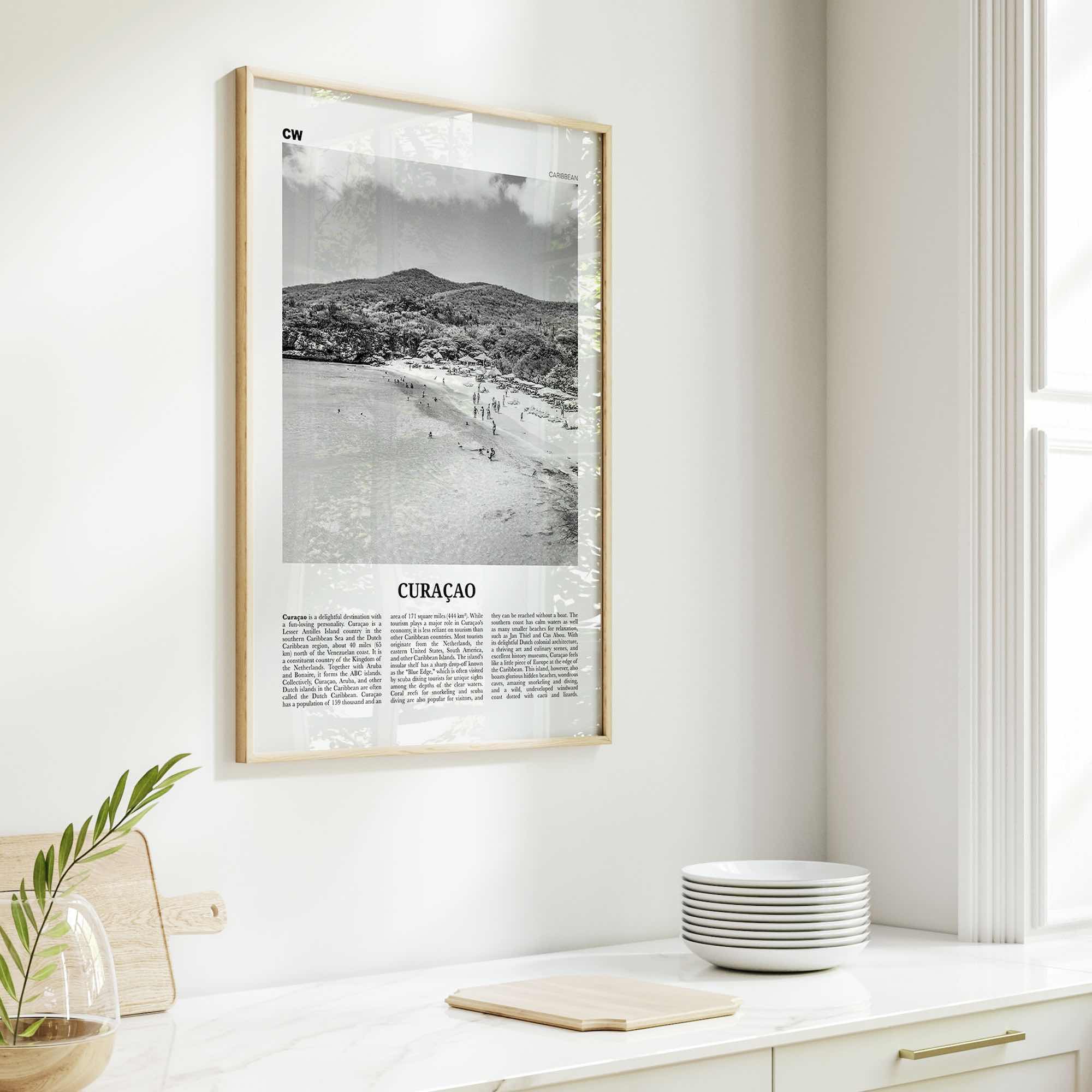 Curacao Print Black and White, Curaçao Wall Art, Curaçao Poster, Curaçao Photo, Curacao, Willemstad, Pais, Kòrsou, Caribbean
