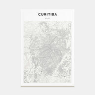 Curitiba Map Portrait Poster