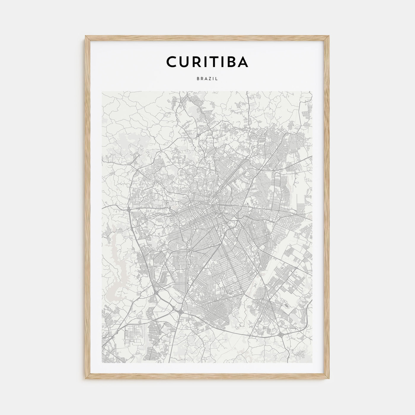 Curitiba Map Portrait Poster