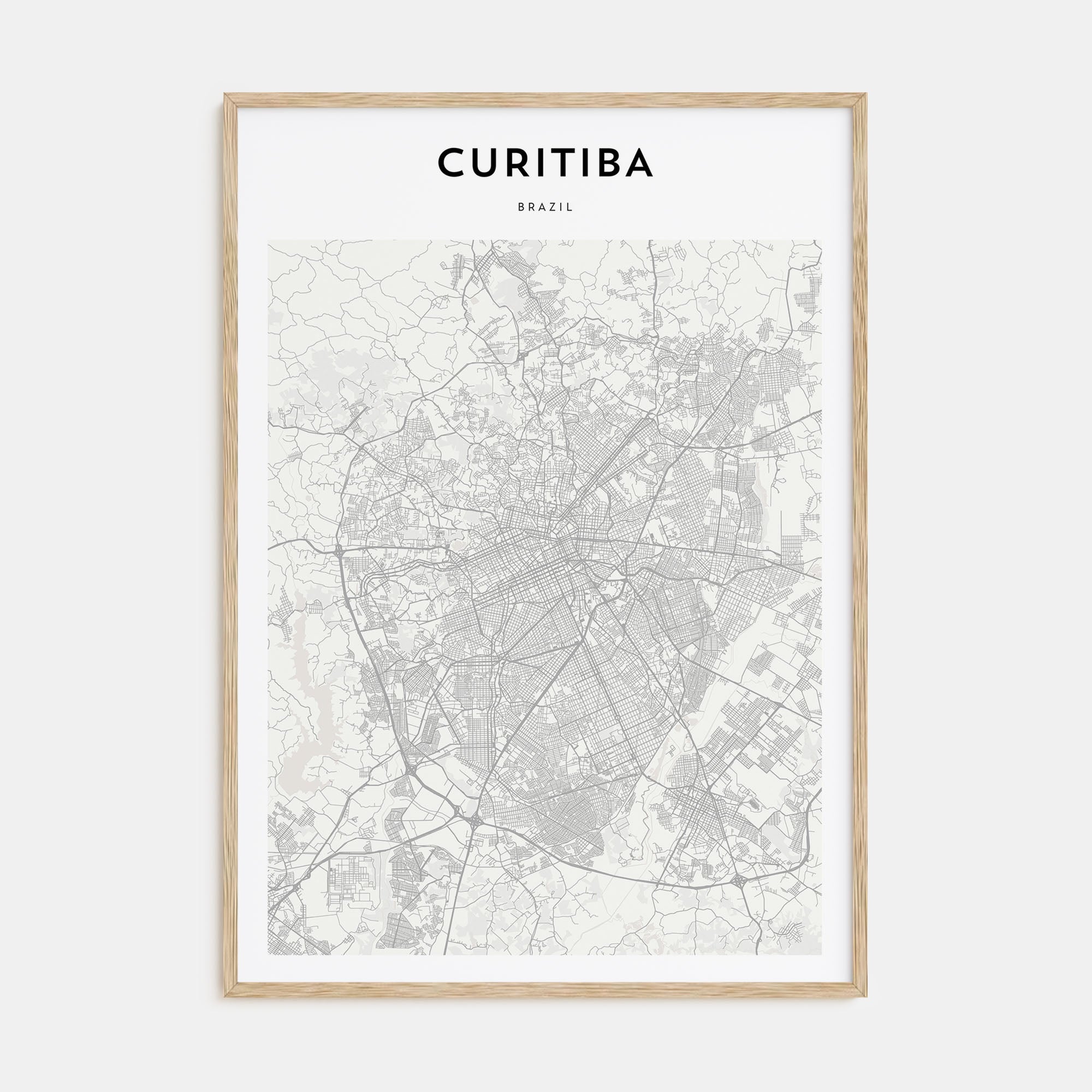 Curitiba Map Portrait Poster
