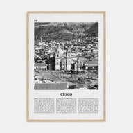 Cusco Travel B&W Poster
