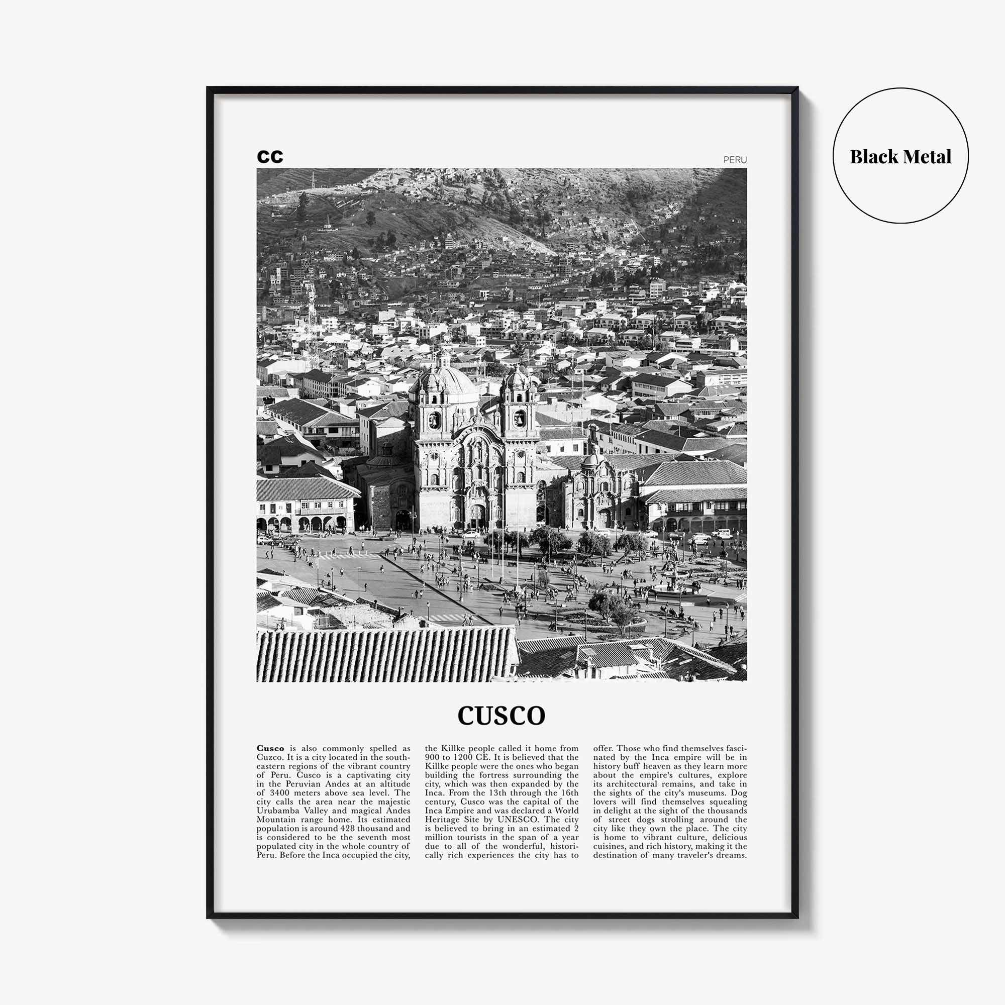 Cusco Print Black and White, Cusco Wall Art, Cusco Poster, Cusco Photo, Cusco Wall Décor, Cuzco Poster Print Black and White, Peru, Urubamba