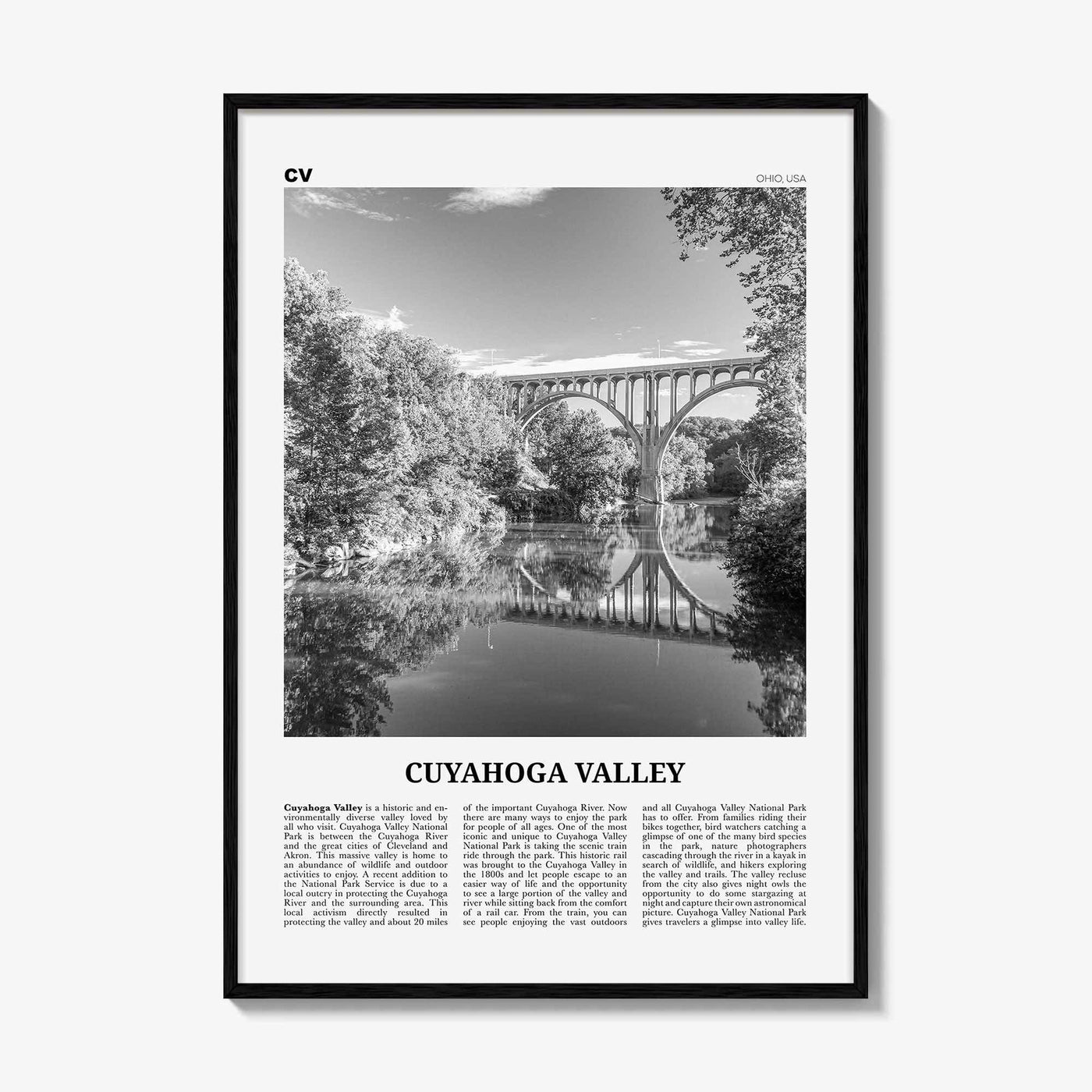 Cuyahoga Valley Print Black and White, Cuyahoga Valley Wall Art, Cuyahoga Valley Poster, Cuyahoga Valley Photo, Cuyahoga Wall Décor, Ohio