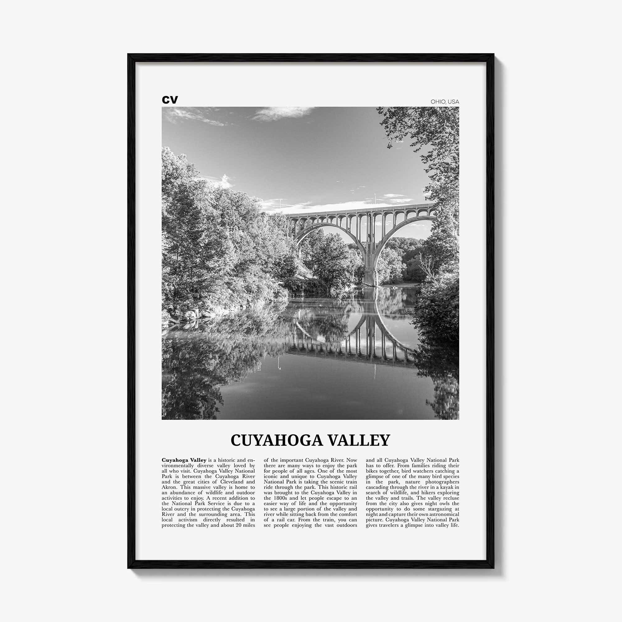 Cuyahoga Valley Print Black and White, Cuyahoga Valley Wall Art, Cuyahoga Valley Poster, Cuyahoga Valley Photo, Cuyahoga Wall Décor, Ohio