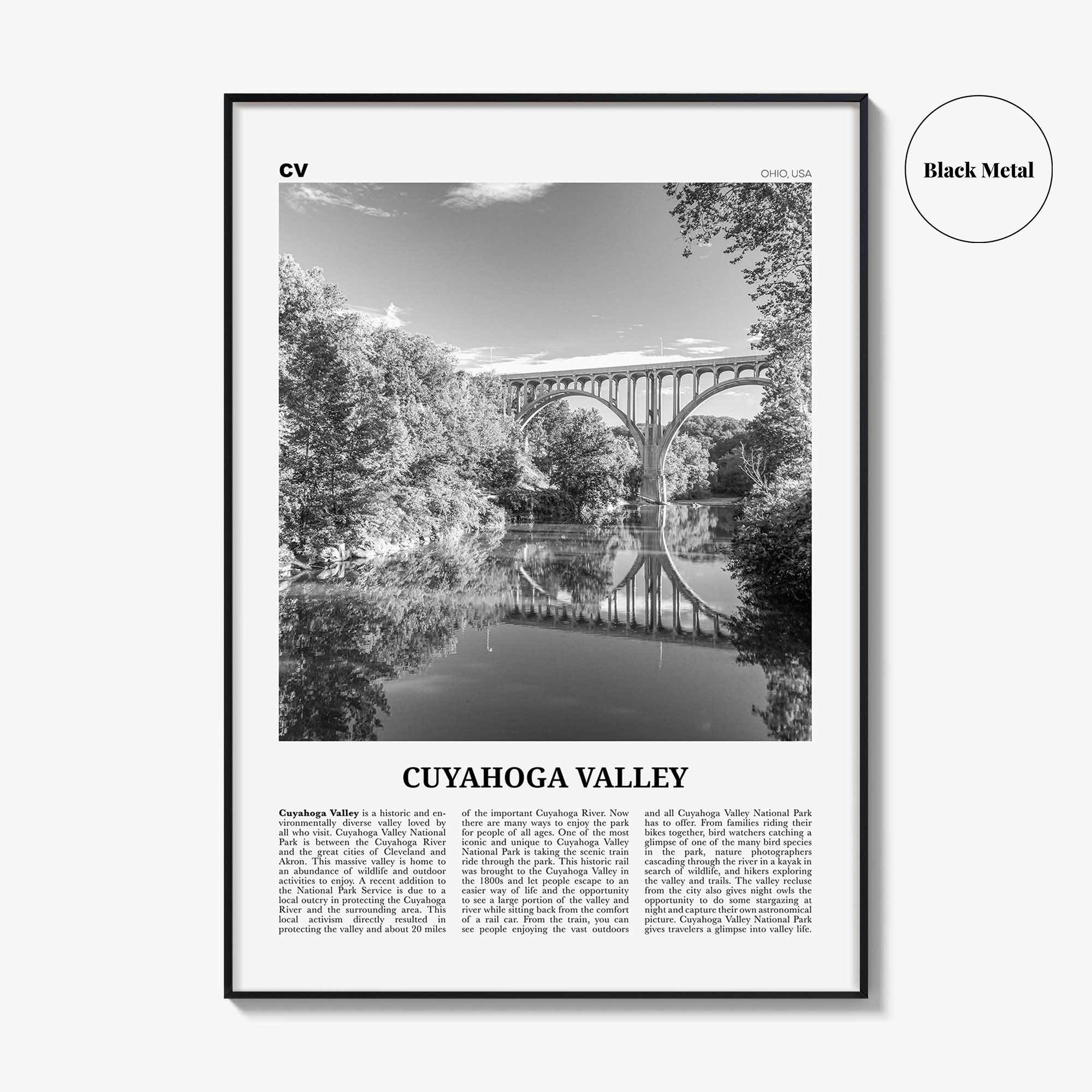Cuyahoga Valley Print Black and White, Cuyahoga Valley Wall Art, Cuyahoga Valley Poster, Cuyahoga Valley Photo, Cuyahoga Wall Décor, Ohio