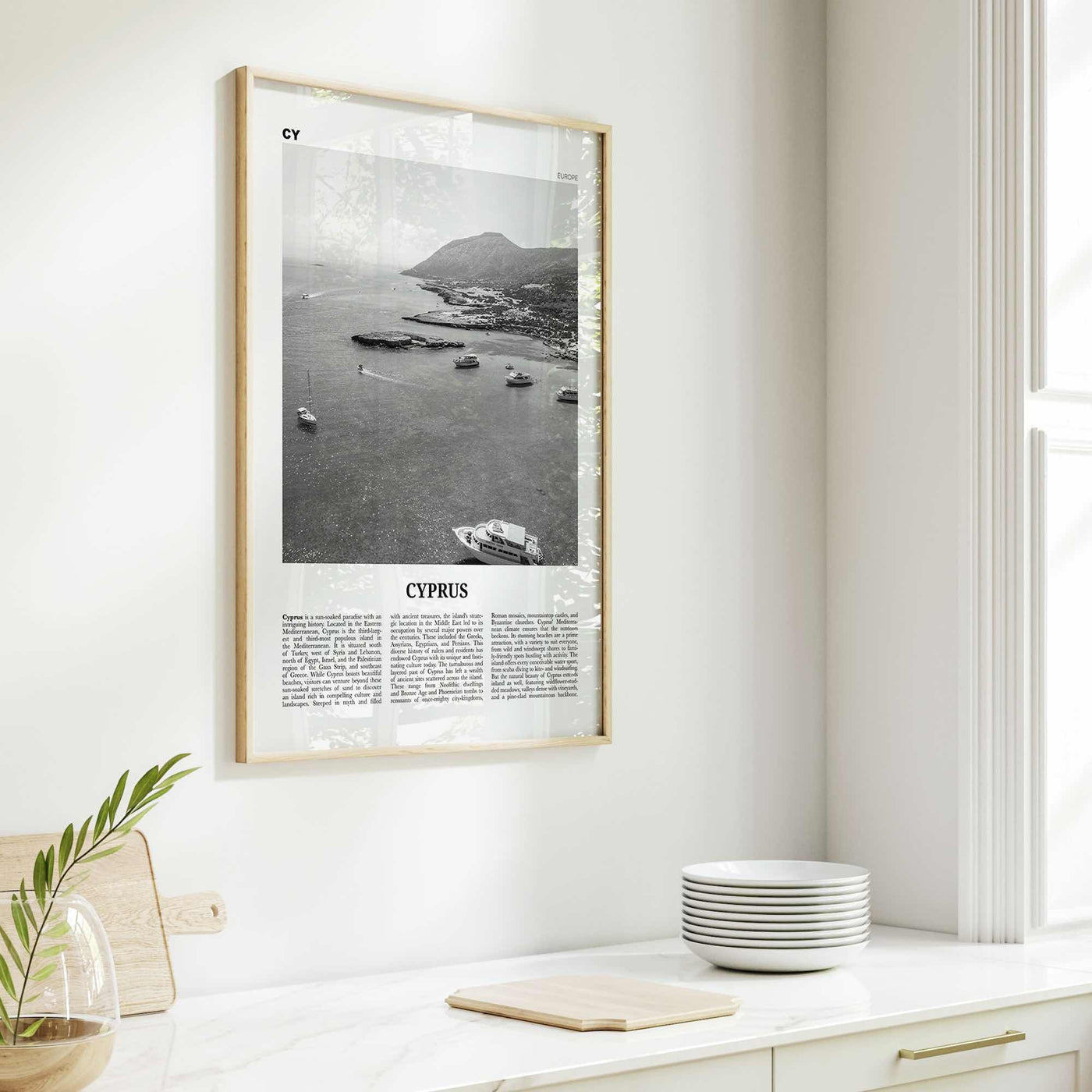 Cyprus Print Black and White, Cyprus Wall Art, Cyprus Poster, Cyprus Photo, Cyprus Wall Decor, Κυπριακή, Kıbrıs, Cumhuriyeti, Nicosia, Asia