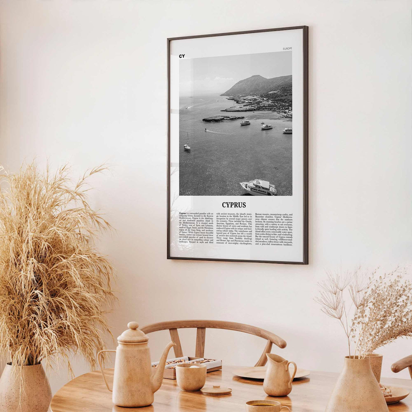 Cyprus Print Black and White, Cyprus Wall Art, Cyprus Poster, Cyprus Photo, Cyprus Wall Decor, Κυπριακή, Kıbrıs, Cumhuriyeti, Nicosia, Asia