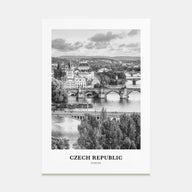 Czech Republic Portrait B&W Poster