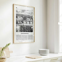 Czech Republic Print Black and White, Czech Republic Wall Art, Czech Republic Poster, Czechia, Česká Republika, Prague, Europe