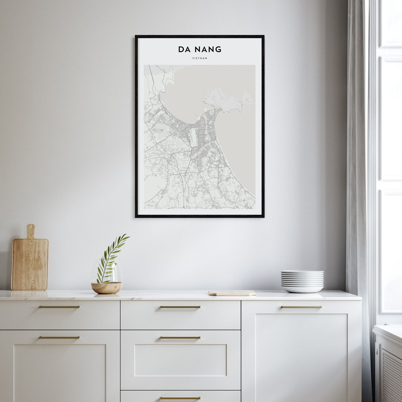 Da Nang Map Portrait Poster
