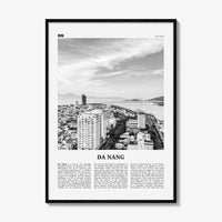 Da Nang Print Black and White, Da Nang Wall Art, Da Nang Poster, Da Nang Photo, Da Nang Wall Décor, Danang, Vietnam, Thành phố Đà Nẵng