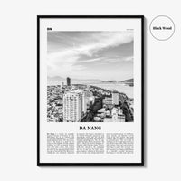 Da Nang Print Black and White, Da Nang Wall Art, Da Nang Poster, Da Nang Photo, Da Nang Wall Décor, Danang, Vietnam, Thành phố Đà Nẵng