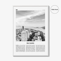Da Nang Print Black and White, Da Nang Wall Art, Da Nang Poster, Da Nang Photo, Da Nang Wall Décor, Danang, Vietnam, Thành phố Đà Nẵng