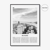 Da Nang Print Black and White, Da Nang Wall Art, Da Nang Poster, Da Nang Photo, Da Nang Wall Décor, Danang, Vietnam, Thành phố Đà Nẵng