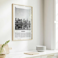 Daejeon Print Black and White, Daejeon Wall Art, Daejeon Poster, Daejeon Photo, Daejeon Wall Décor, Daejeon Map, South Korea