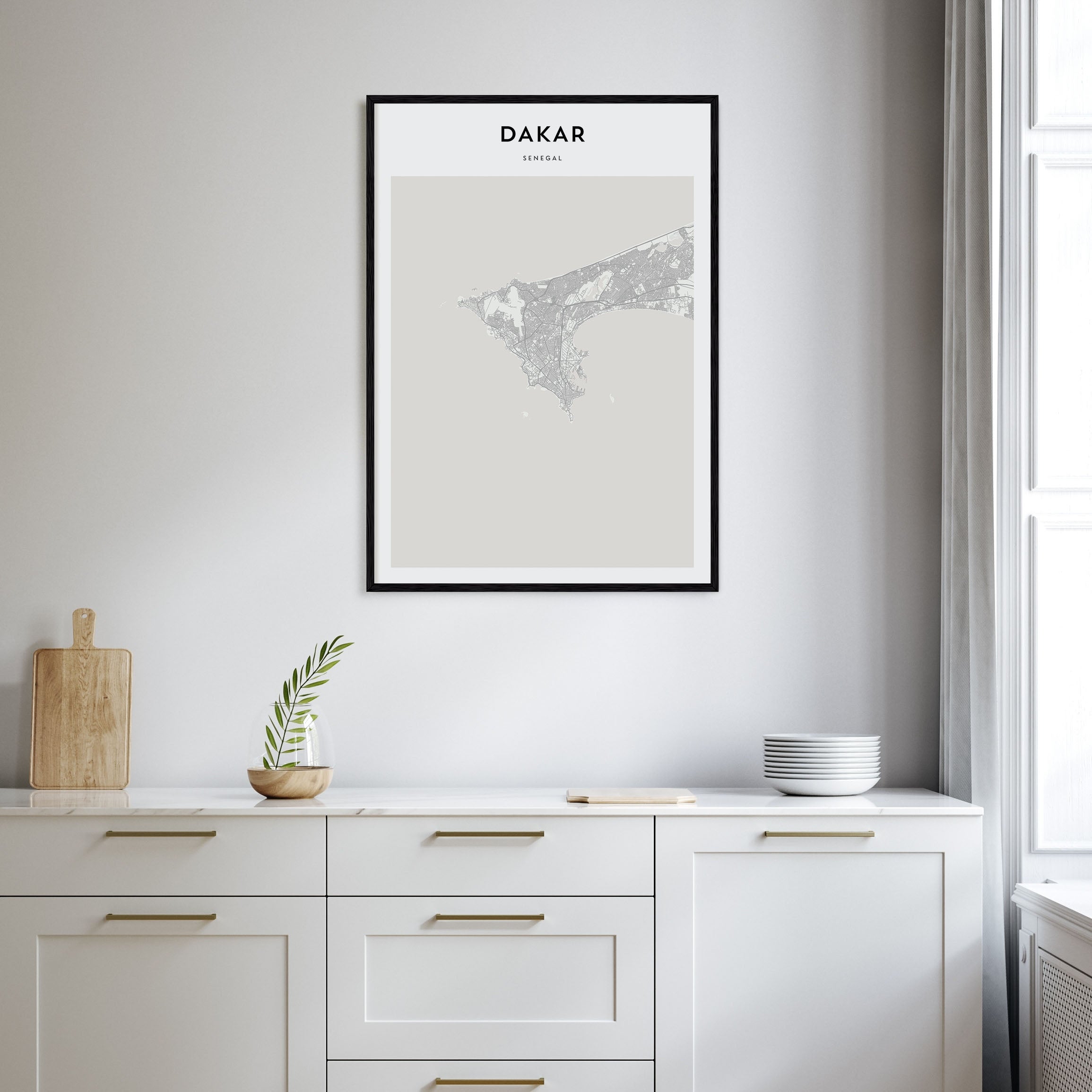 Dakar Map Portrait Poster