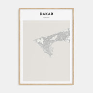 Dakar Map Portrait Poster