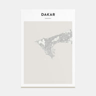 Dakar Map Portrait Poster