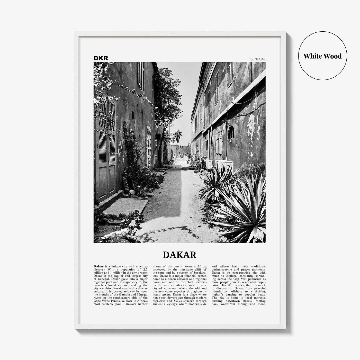 Dakar Print Black and White No 1, Dakar Wall Art, Dakar Poster, Dakar Photo, Dakar Wall Decor, Senegal, Ndakaaru Sénégal, Africa