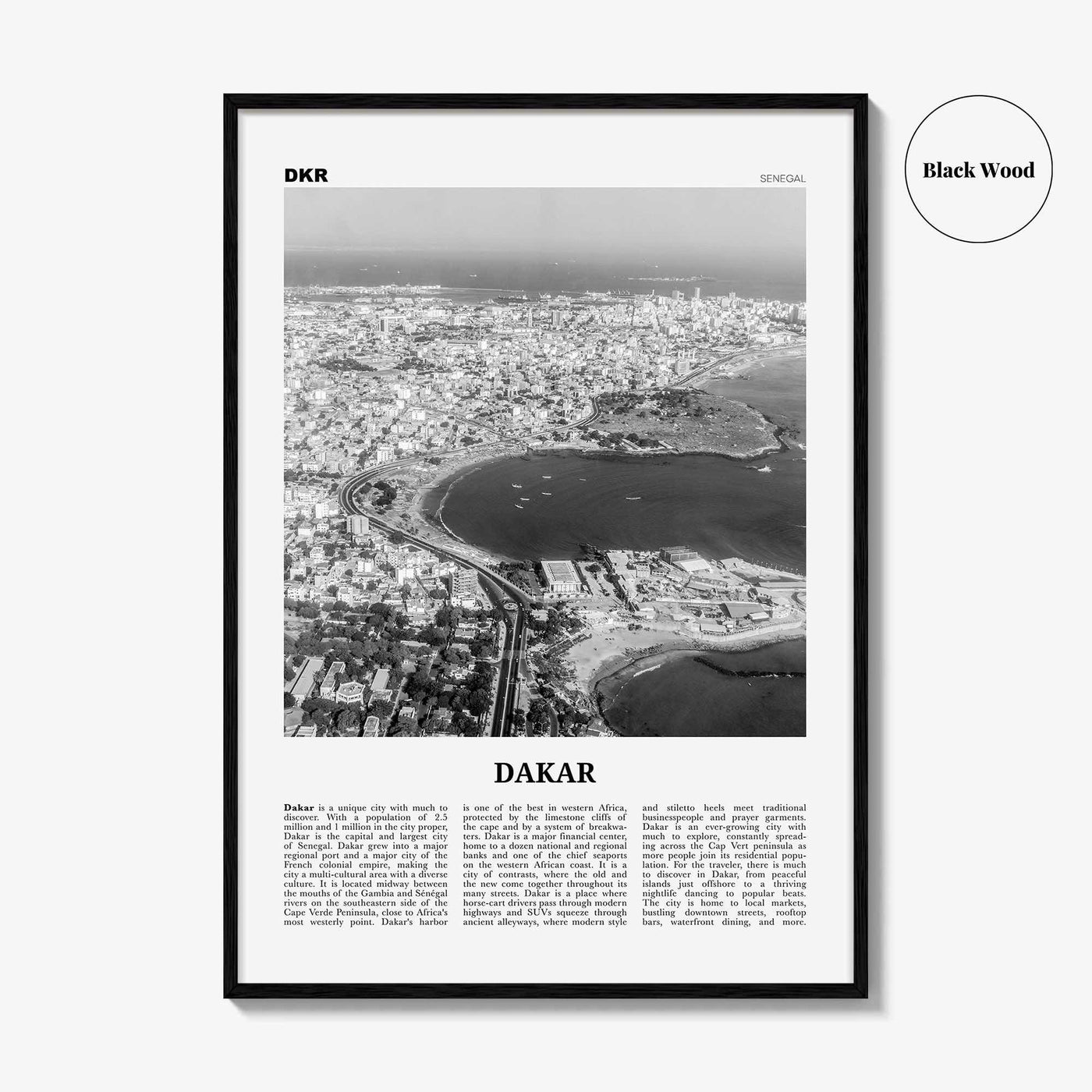 Dakar Print Black and White No 2, Dakar Wall Art, Dakar Poster, Dakar Photo, Dakar Wall Decor, Senegal, Ndakaaru Sénégal, Africa