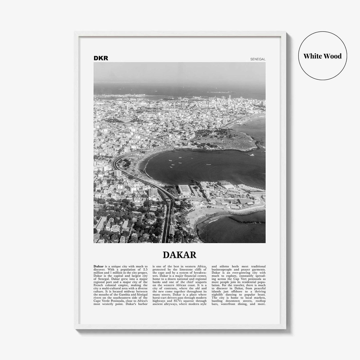 Dakar Print Black and White No 2, Dakar Wall Art, Dakar Poster, Dakar Photo, Dakar Wall Decor, Senegal, Ndakaaru Sénégal, Africa