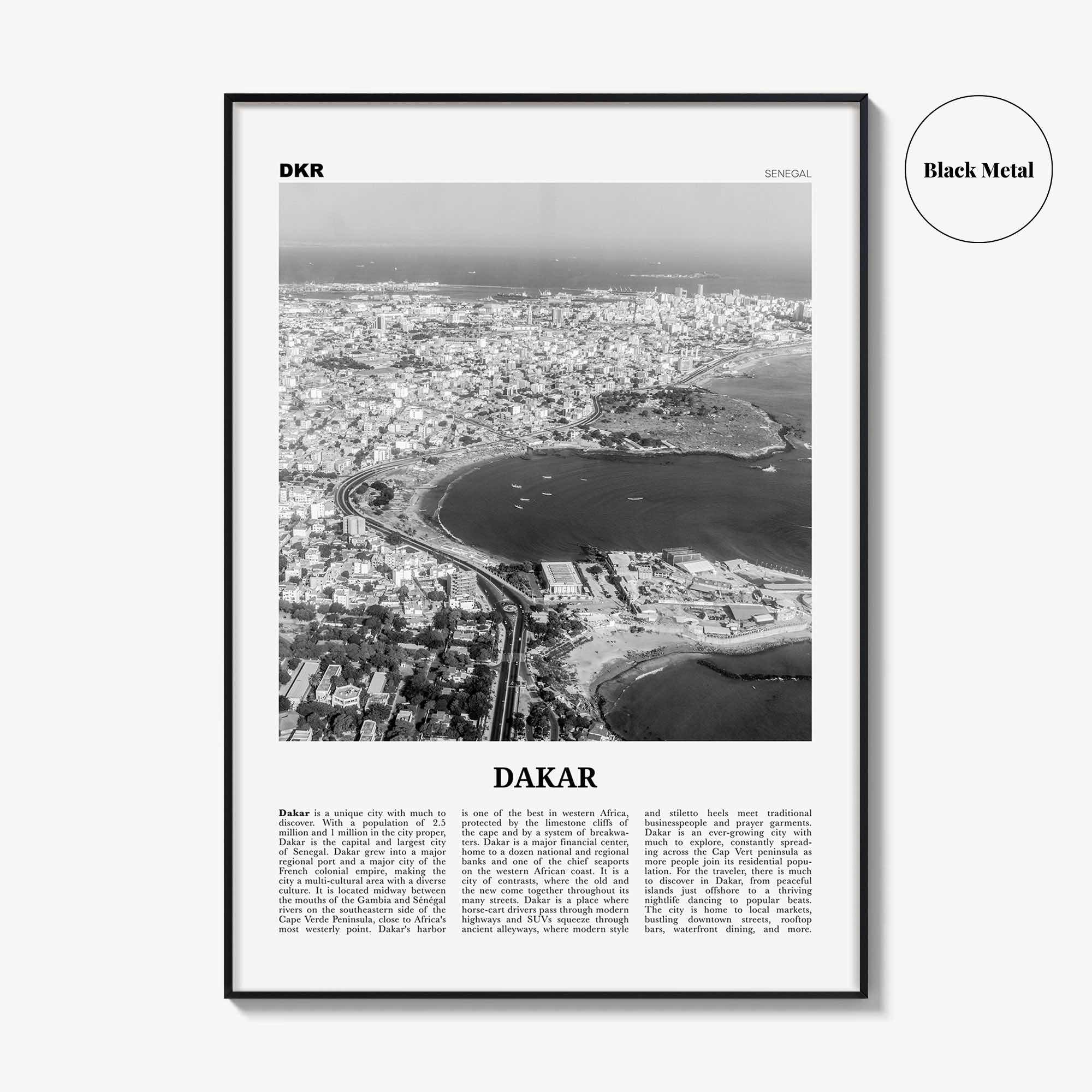 Dakar Print Black and White No 2, Dakar Wall Art, Dakar Poster, Dakar Photo, Dakar Wall Decor, Senegal, Ndakaaru Sénégal, Africa