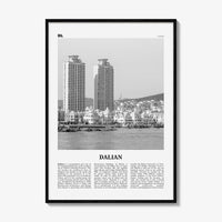 Dalian Print Black and White, Dalian Wall Art, Dalian Poster, Dalian Photo, Dalian Wall Décor, Dalian Map, China