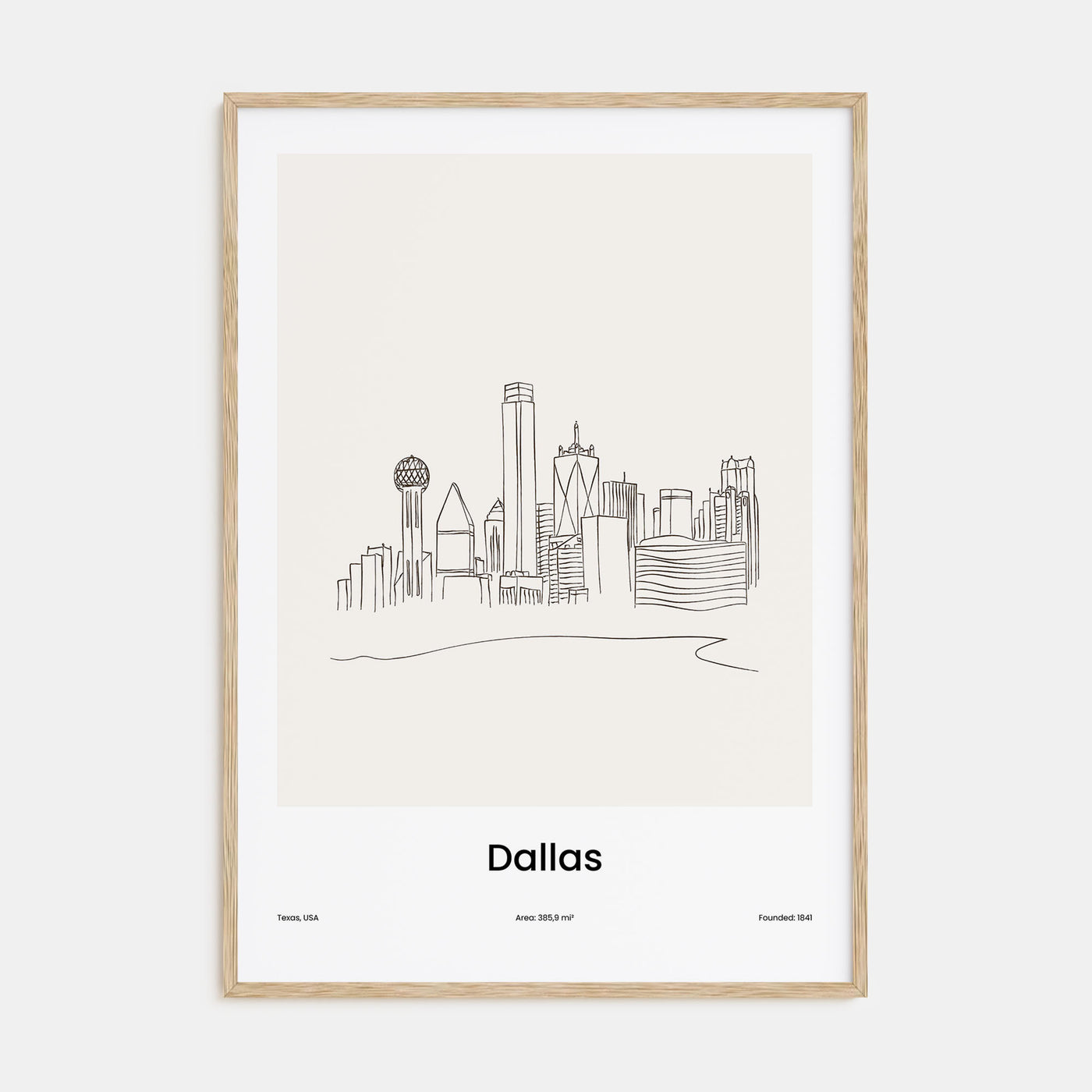 Dallas Drawn Poster