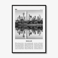 Dallas Print Black and White No 1, Dallas Wall Art, Dallas Poster, Dallas Photo, Dallas Wall Decor, Texas, USA, United States