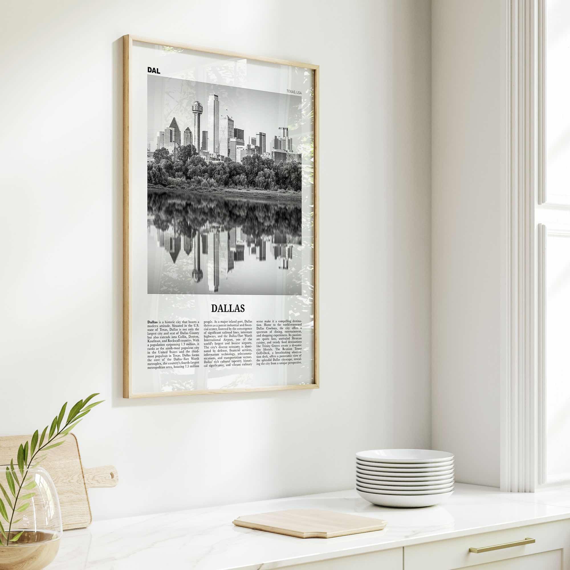 Dallas Print Black and White No 1, Dallas Wall Art, Dallas Poster, Dallas Photo, Dallas Wall Decor, Texas, USA, United States