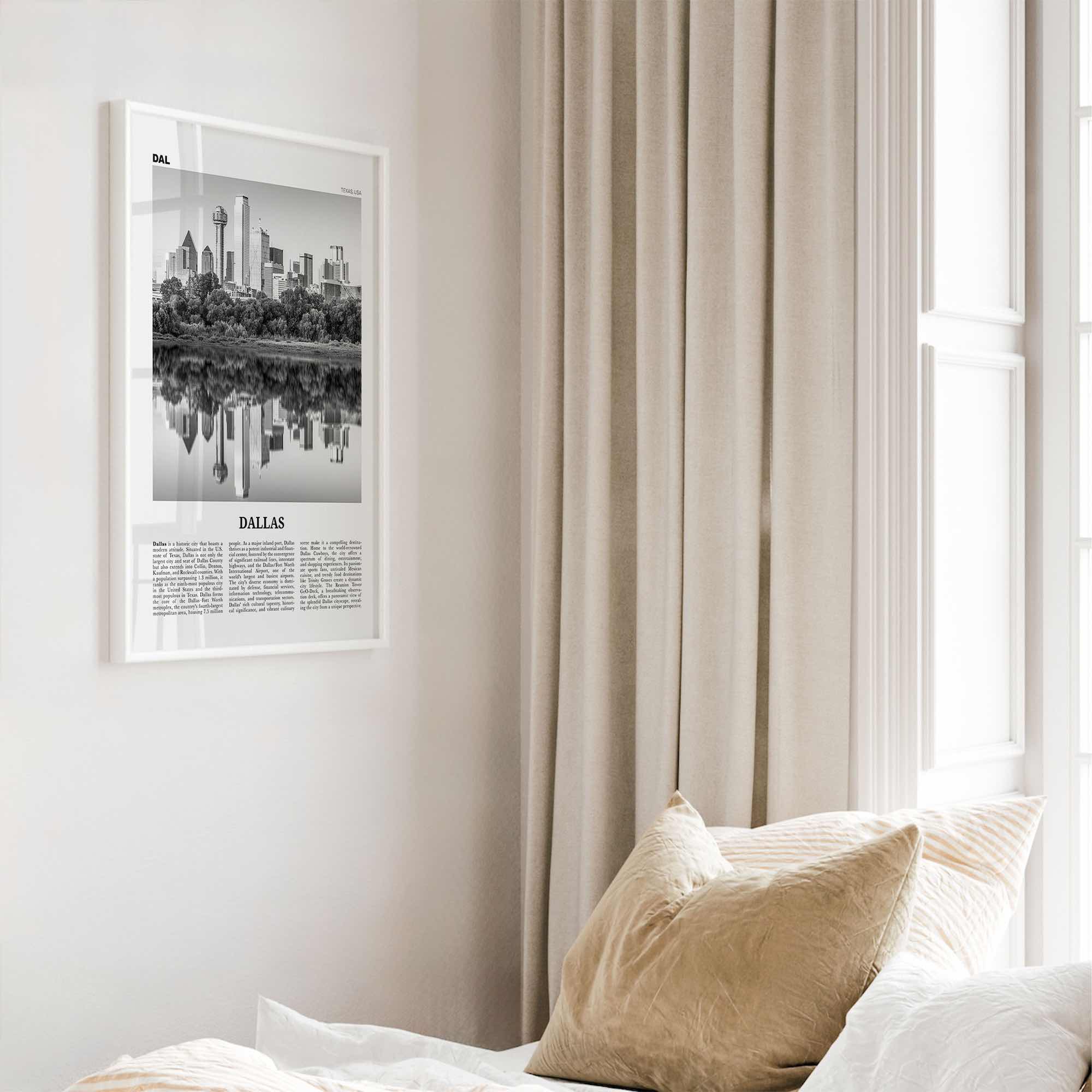 Dallas Print Black and White No 1, Dallas Wall Art, Dallas Poster, Dallas Photo, Dallas Wall Decor, Texas, USA, United States